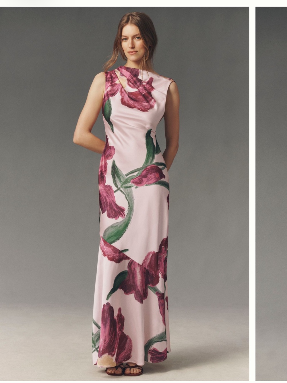 Significant Other Lana Printed Back-Tie Maxi Dress